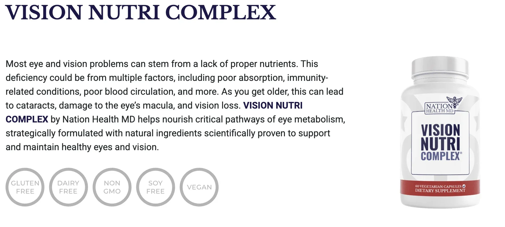 How Does Vision Nutri Complex Work?